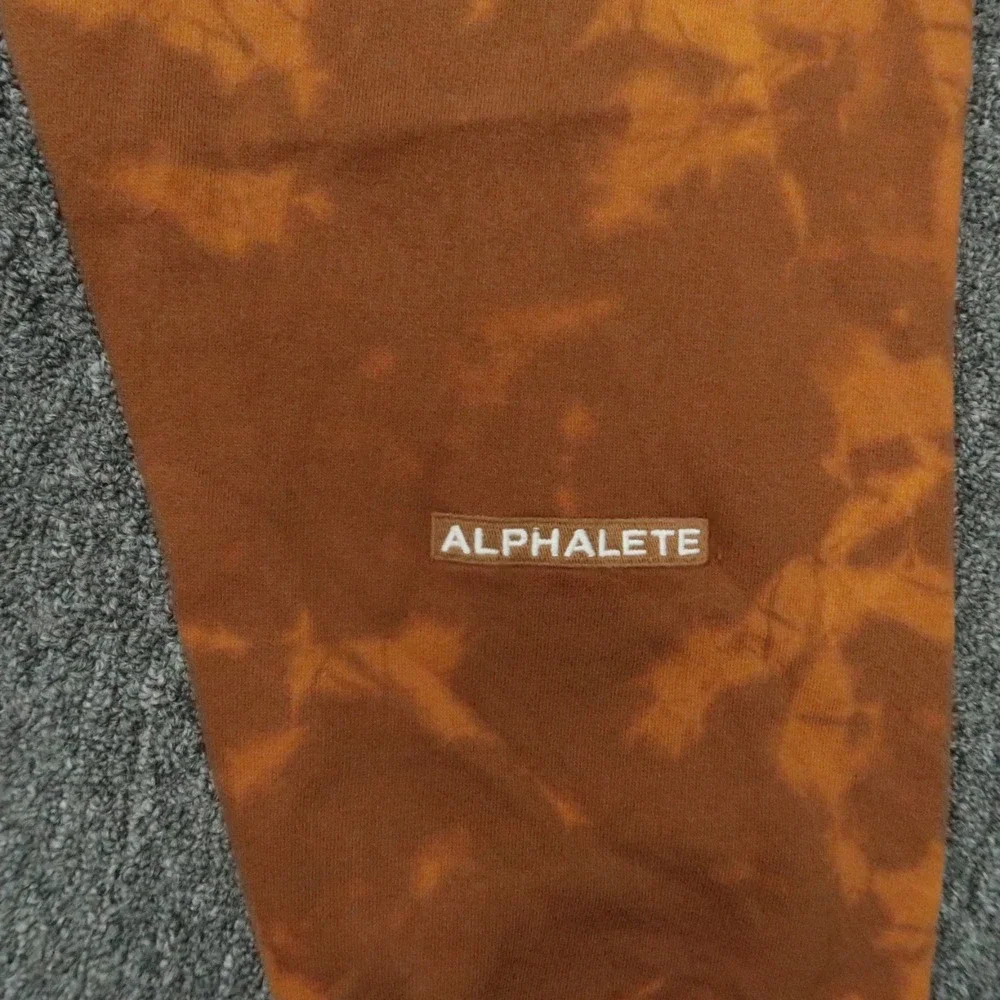 Alphalete Pants Mens Large Orange  Joggers Tapered Athletic Sweatpants Tie Dye‎